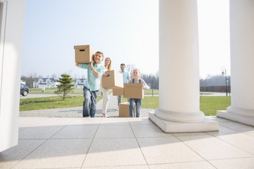 Moving van and home removal scene in Croydon