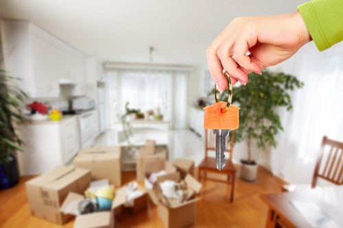 Commercial moving process for a Croydon office with careful handling
