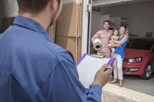 Organised moving boxes prepared by a local Croydon team