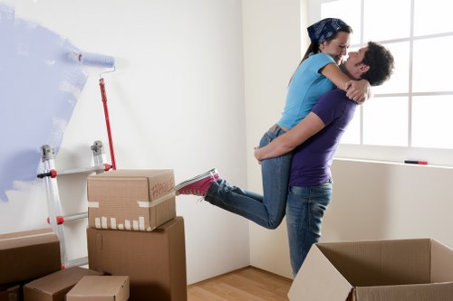 Moving van service with careful loading and transport