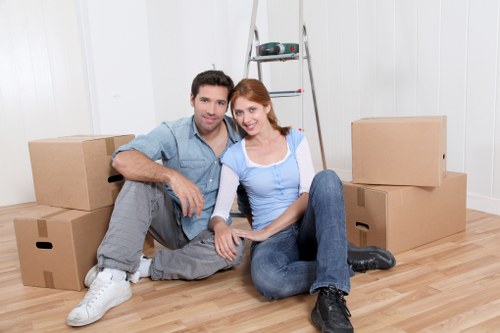 Furniture being loaded into a removals van in Croydon