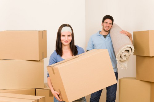 Croydon man and van team moving belongings from a flat with narrow access