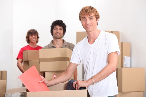 Furniture and boxes being loaded for a Croydon home relocation