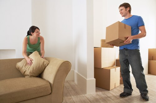 Removal team loading belongings from a Croydon property